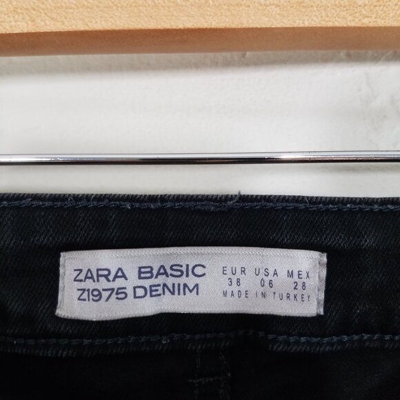 Zara Skinny Jeans Stretch Black Size 6 - Picture 4 of 7